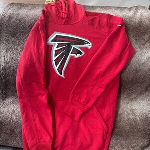 Nike Red Hoodie with Black and White Logo